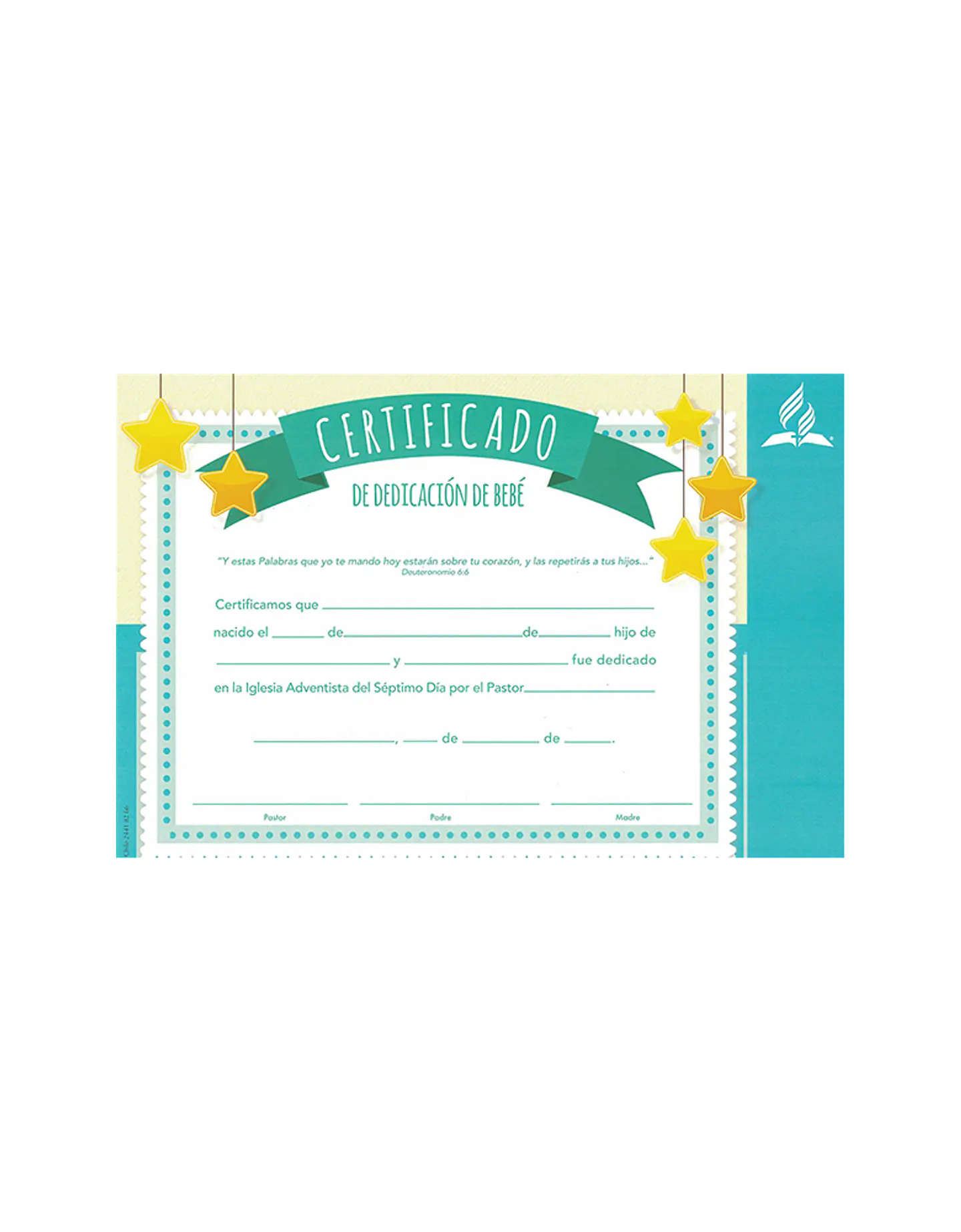 Certificado de Dedicacion de niños (azul) 1