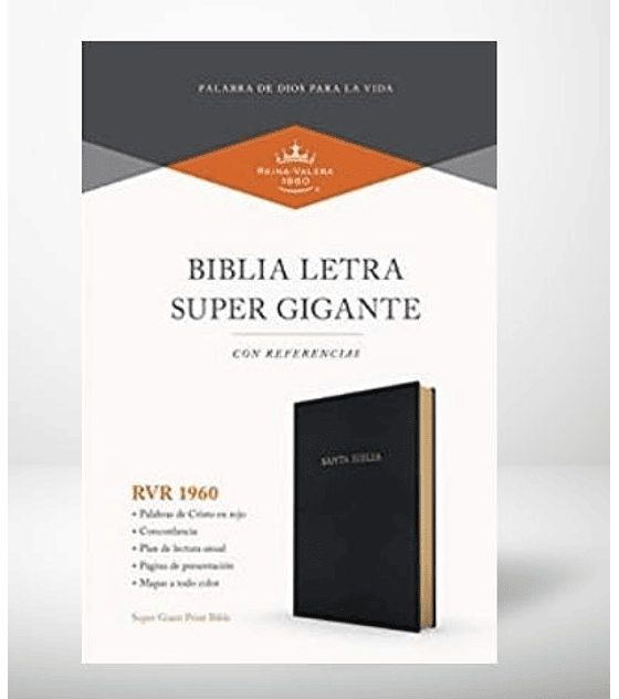  Biblia letra súper gigante, negro RVR 1960 Biblia letra súper gigante,