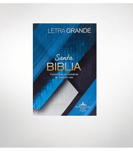 Biblia Reina Valera 1960 letra grande edición rústica azul negro