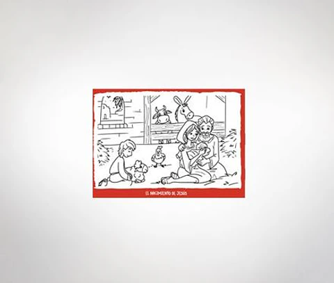 Cuadro para pintar: El nacimiento de Jesús