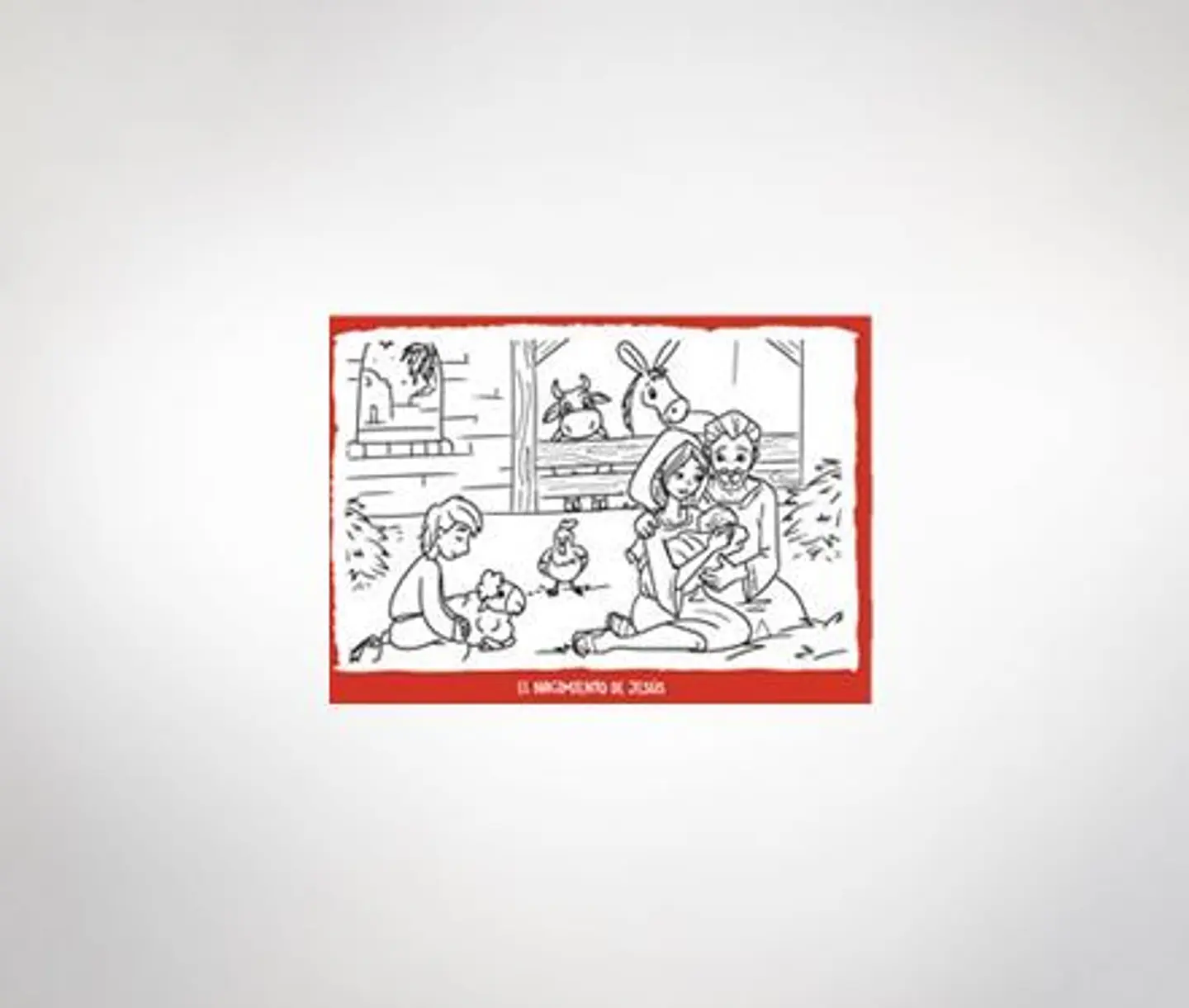 Cuadro para pintar: El nacimiento de Jesús 1