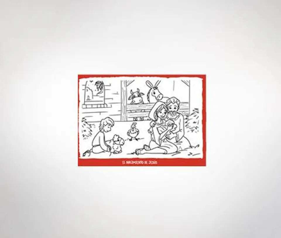 Cuadro para pintar: El nacimiento de Jesús 1