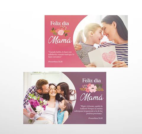 Tarjeta Dia de la Madre con versiculos