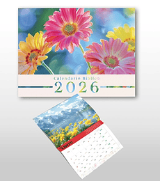Calendarios 2026 Bíblico con flores 