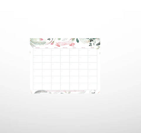 Planner mensual atemporal - Acuarela