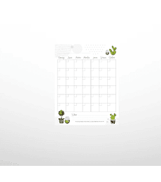 Planner mensual atemporal - Botánico