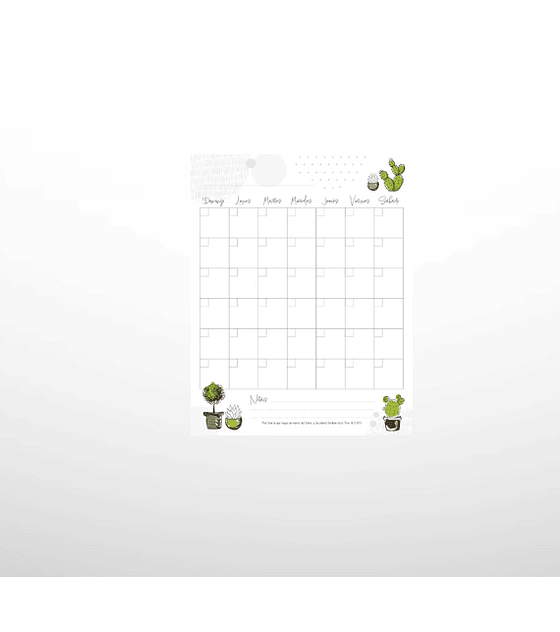 Planner mensual atemporal - Botánico