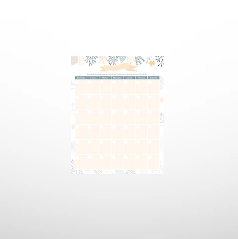Planner mensual atemporal - Campestre