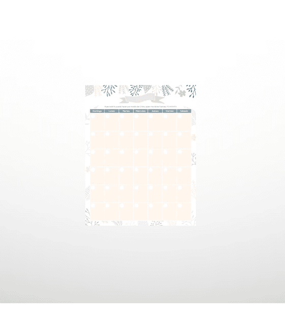 Planner mensual atemporal - Campestre