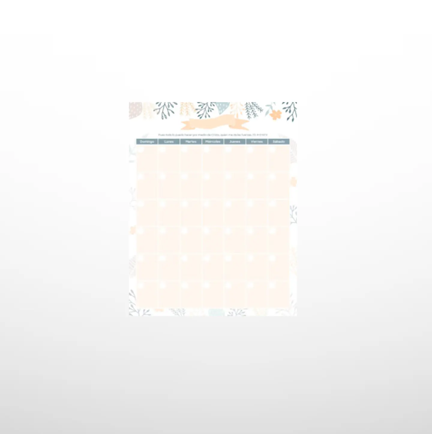 Planner mensual atemporal - Campestre 1