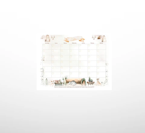 Planner mensual atemporal - Vintage