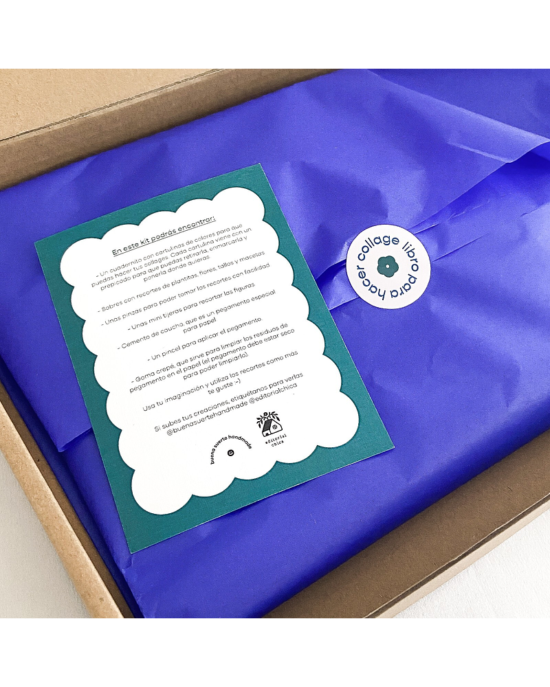 Quiero un jardín lleno de flores - Kit + libro para collage