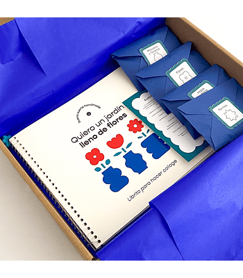 Quiero un jardín lleno de flores - Kit + libro para collage