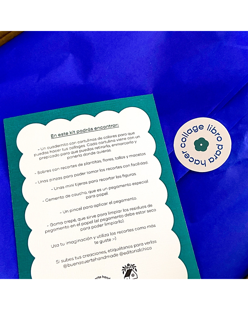 Quiero un jardín lleno de flores - Kit + libro para collage