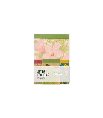 Set de Esquelas - Diseños florales - Pequeño (4 diseños) + 4 stickers