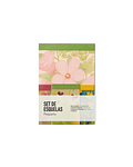 Set de Esquelas - Diseños florales - Pequeño (4 diseños) + 4 stickers