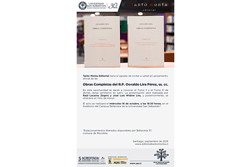 Lanzamiento Obras Completas y Editorial Tanto Monta [27.09.2019]