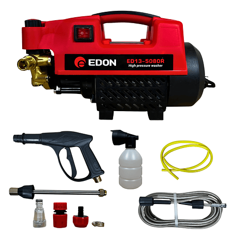 Hidrolavadora Eléctrica de Alta Presión EDON ED13-5080R + Kit de Lavado