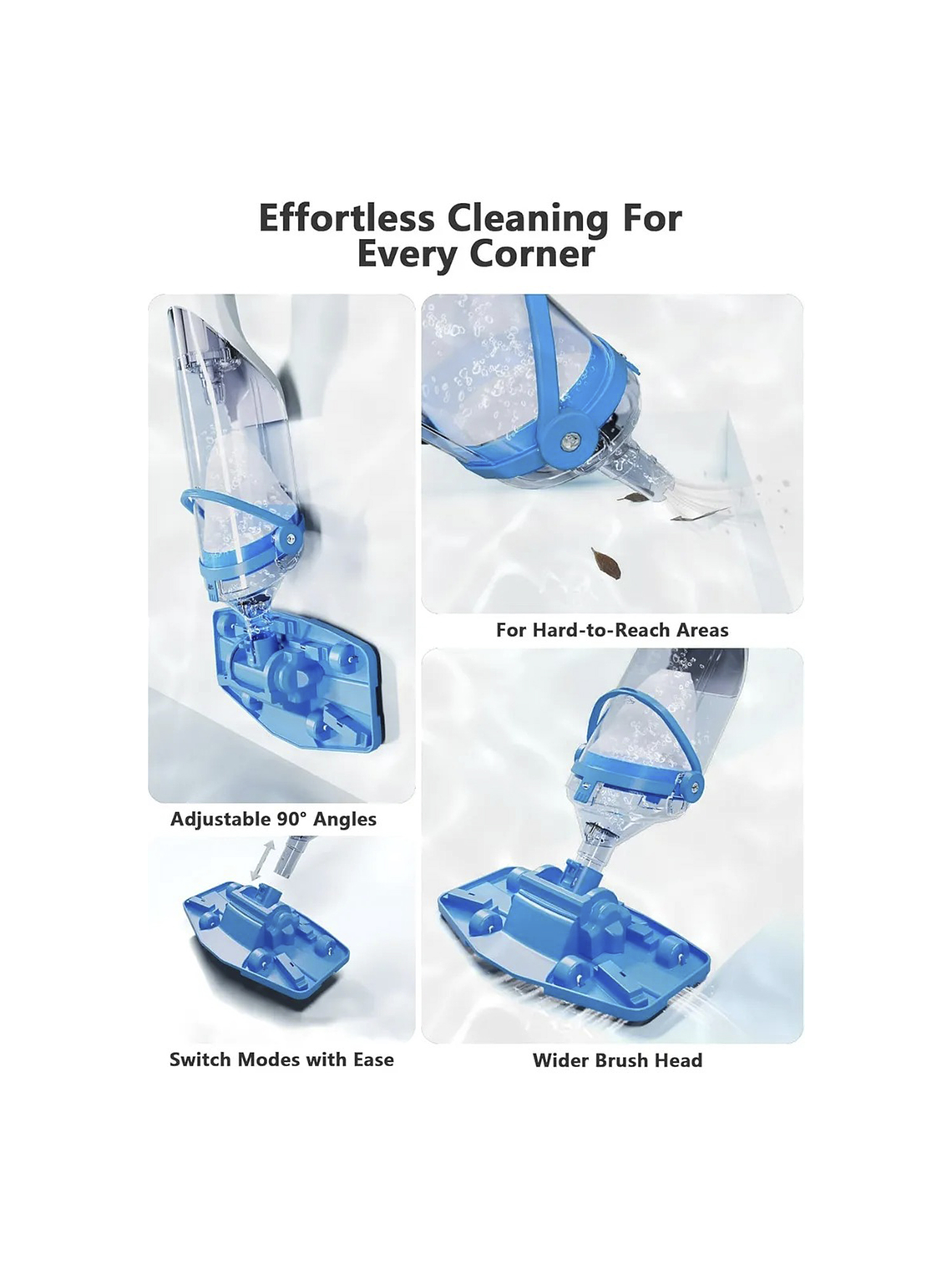 Limpiador de Piscina Inalámbrico EDON + Poste Telescópico (Para Piscinas y Spas) 3