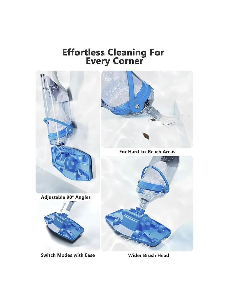 Limpiador de Piscina Inalámbrico EDON + Poste Telescópico (Para Piscinas y Spas) 3