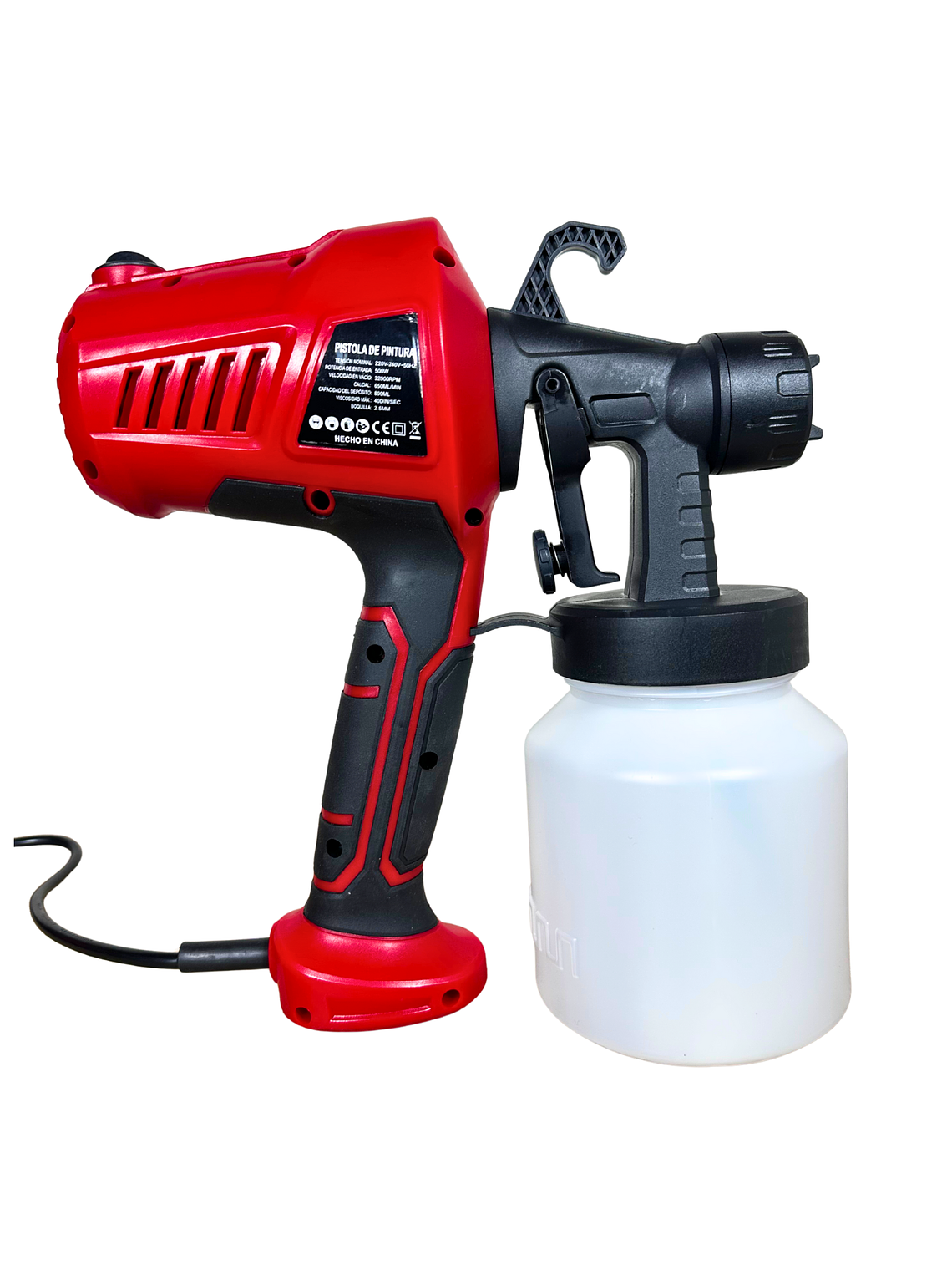 Pistola Eléctrica Para Pintar EDON 500W 800ml (Pulverizador de Alta Velocidad) 4