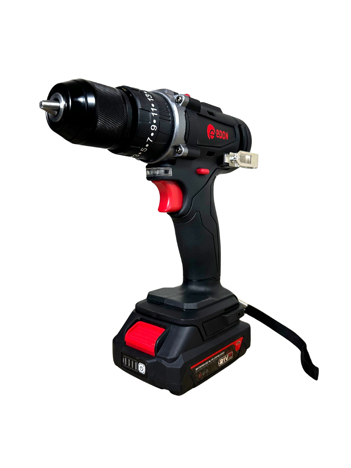 Taladro Atornillador Inalámbrico EDON 10mm 21V + Kit Completo (2 Baterías y Maletín) 1