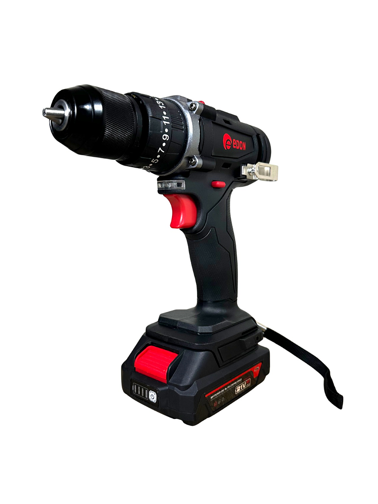 Taladro Atornillador Inalámbrico EDON 10mm 21V + Kit Completo (2 Baterías y Maletín) 1