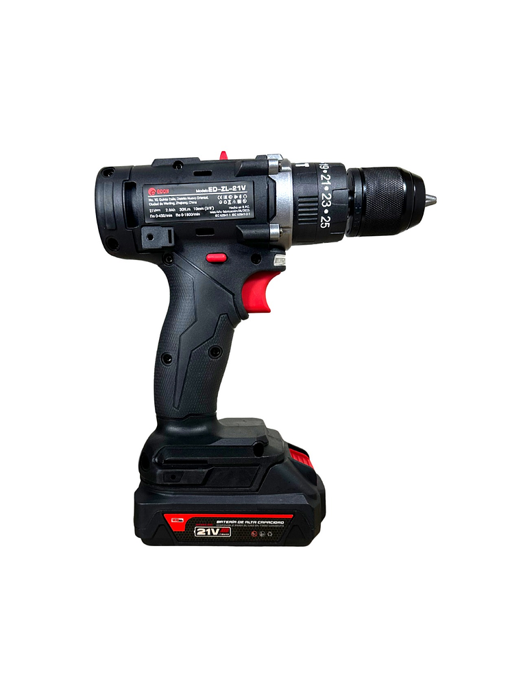 Taladro Atornillador Inalámbrico EDON 10mm 21V + Kit Completo (2 Baterías y Maletín) 2