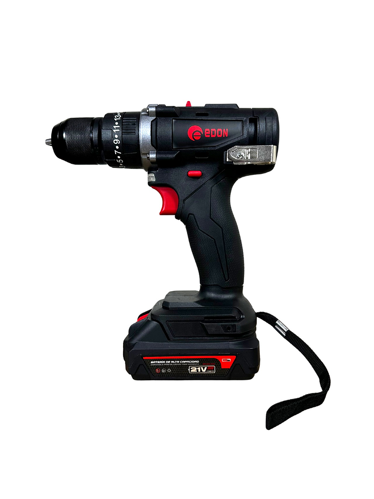 Taladro Atornillador Inalámbrico EDON 10mm 21V + Kit Completo (2 Baterías y Maletín) 3