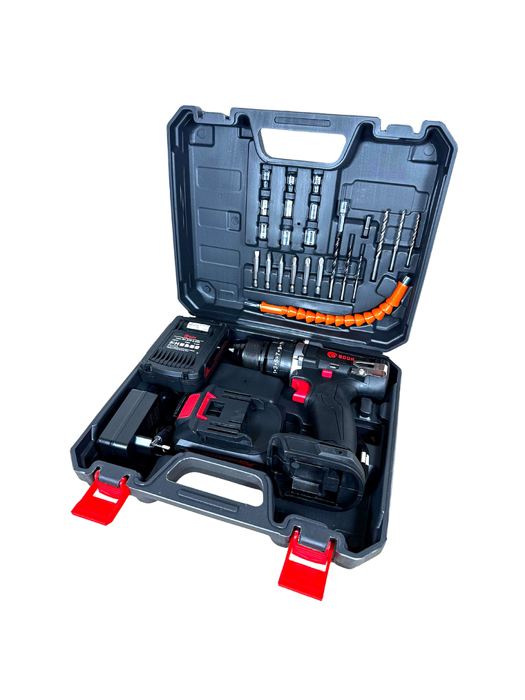 Taladro Atornillador Inalámbrico EDON 10mm 21V + Kit Completo (2 Baterías y Maletín) 4