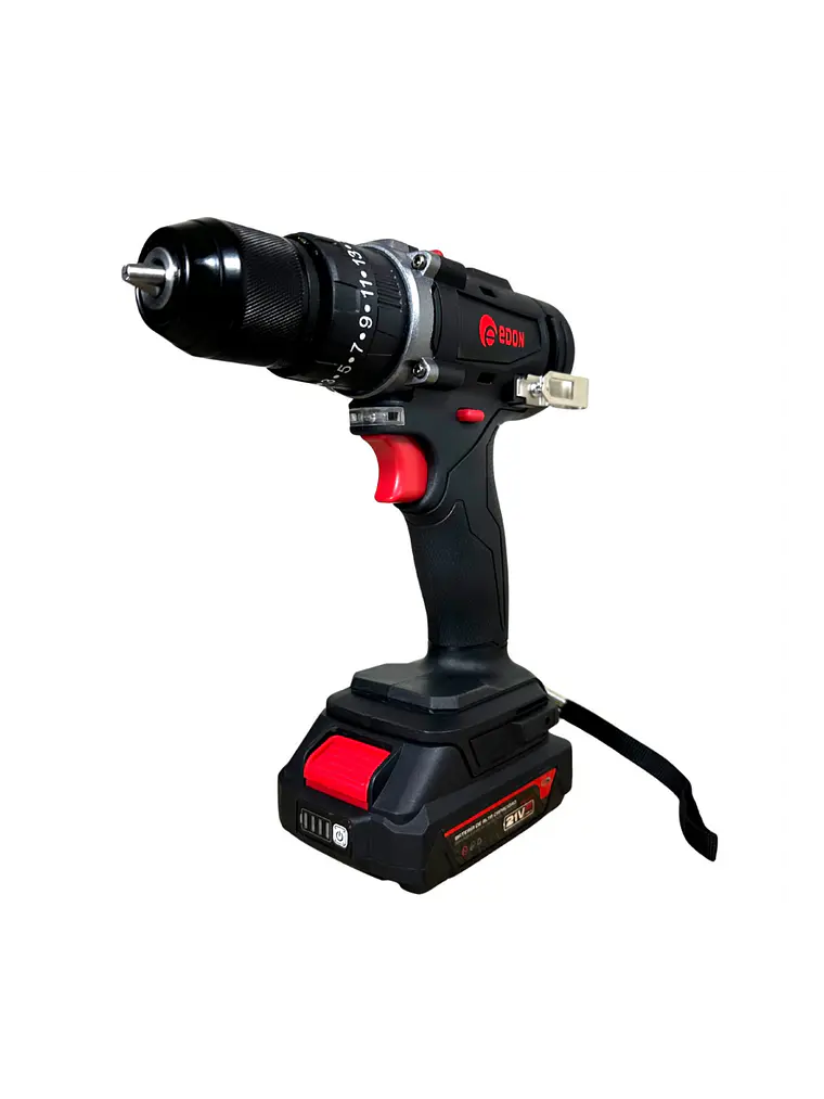Taladro Atornillador Inalámbrico EDON 10mm 21V + Kit Completo (2 Baterías y Maletín) 6