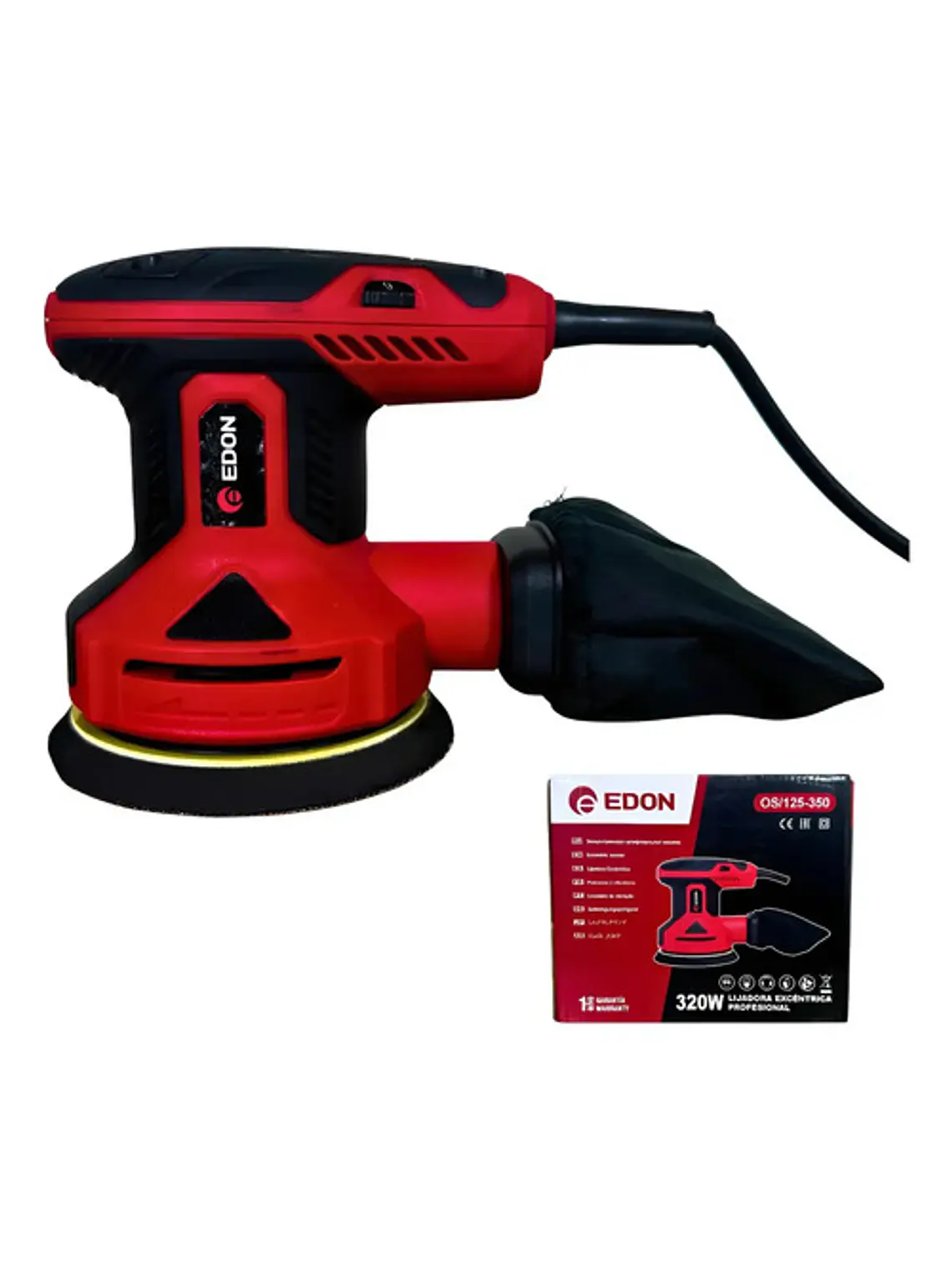 Lijadora Roto Orbital Pro 350 W - Con Lija De Repuesto Edon 1
