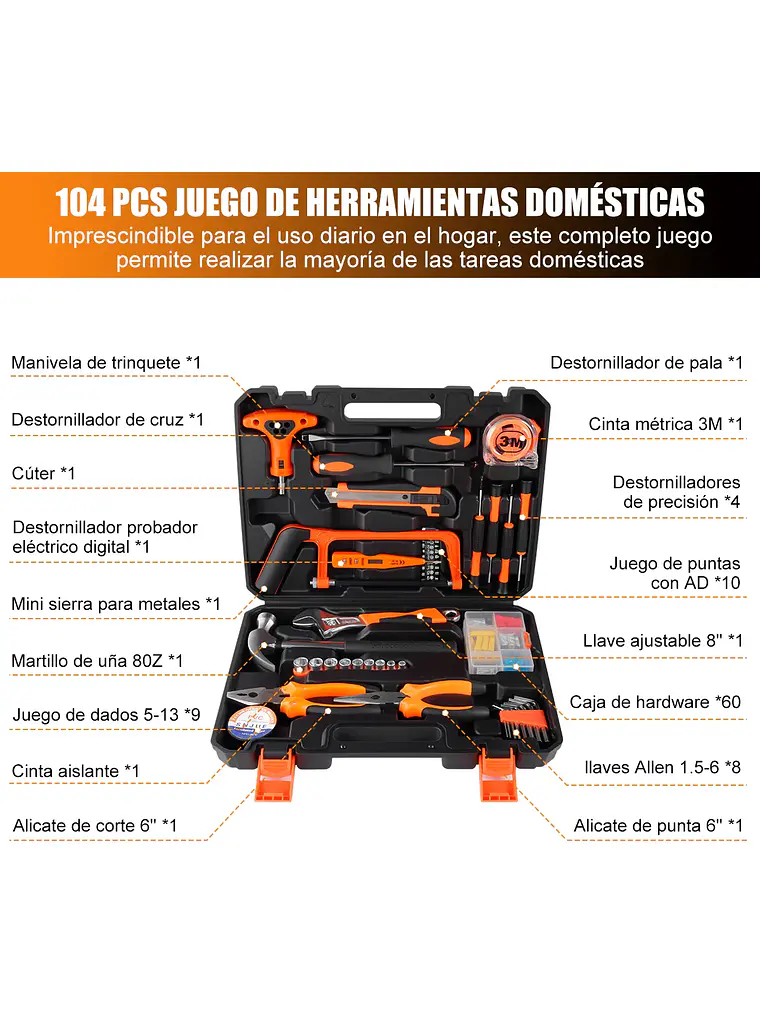 Juego de Herramientas Manuales  EDON  4