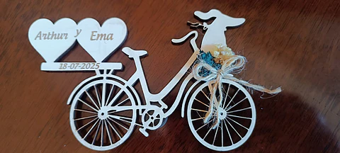 Recuerdo de novios bicicleta
