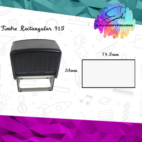 Timbre Rectangular 915 (38 x 74.5 mm)