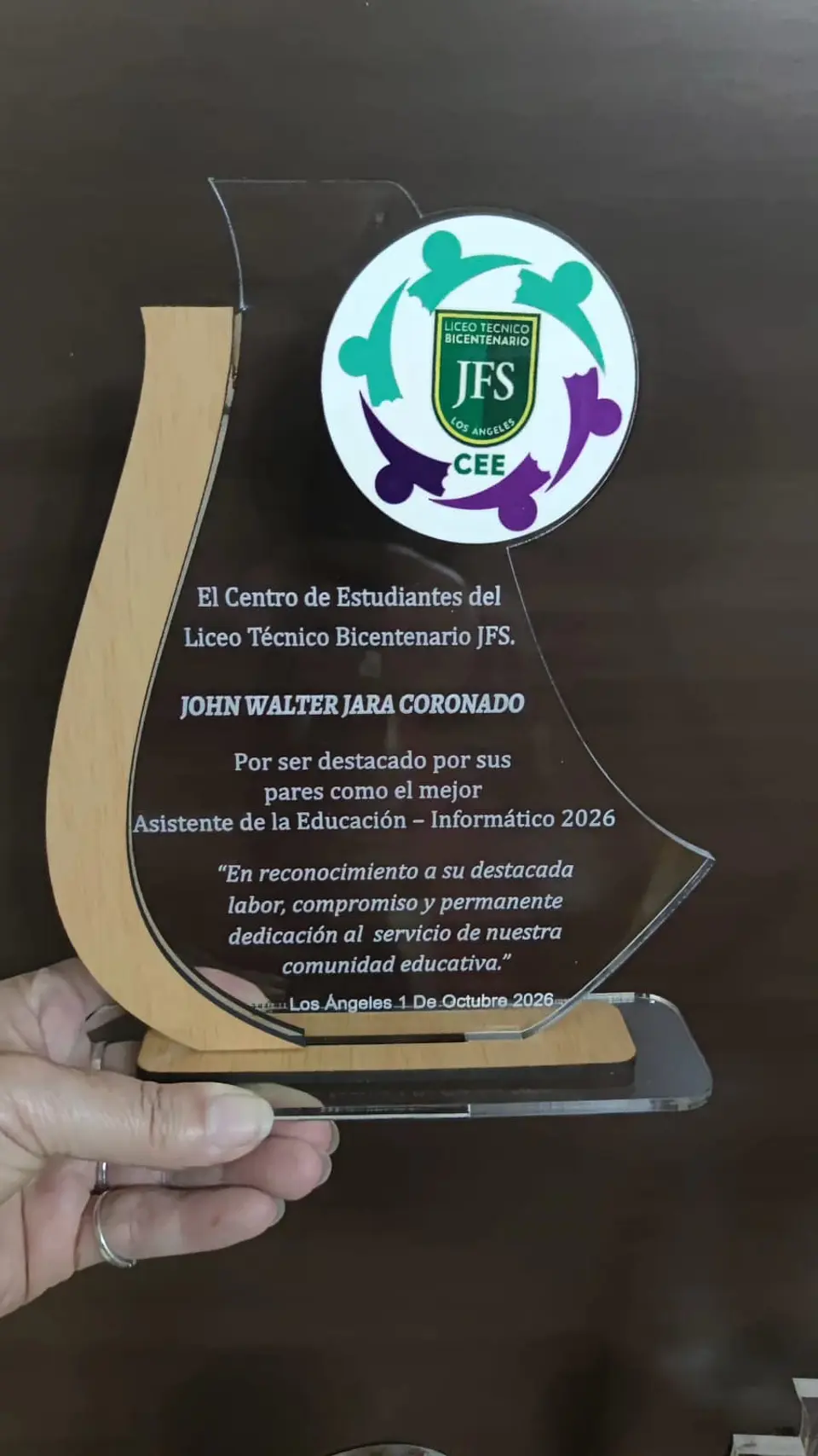 Galvano acrílico en madera. 2