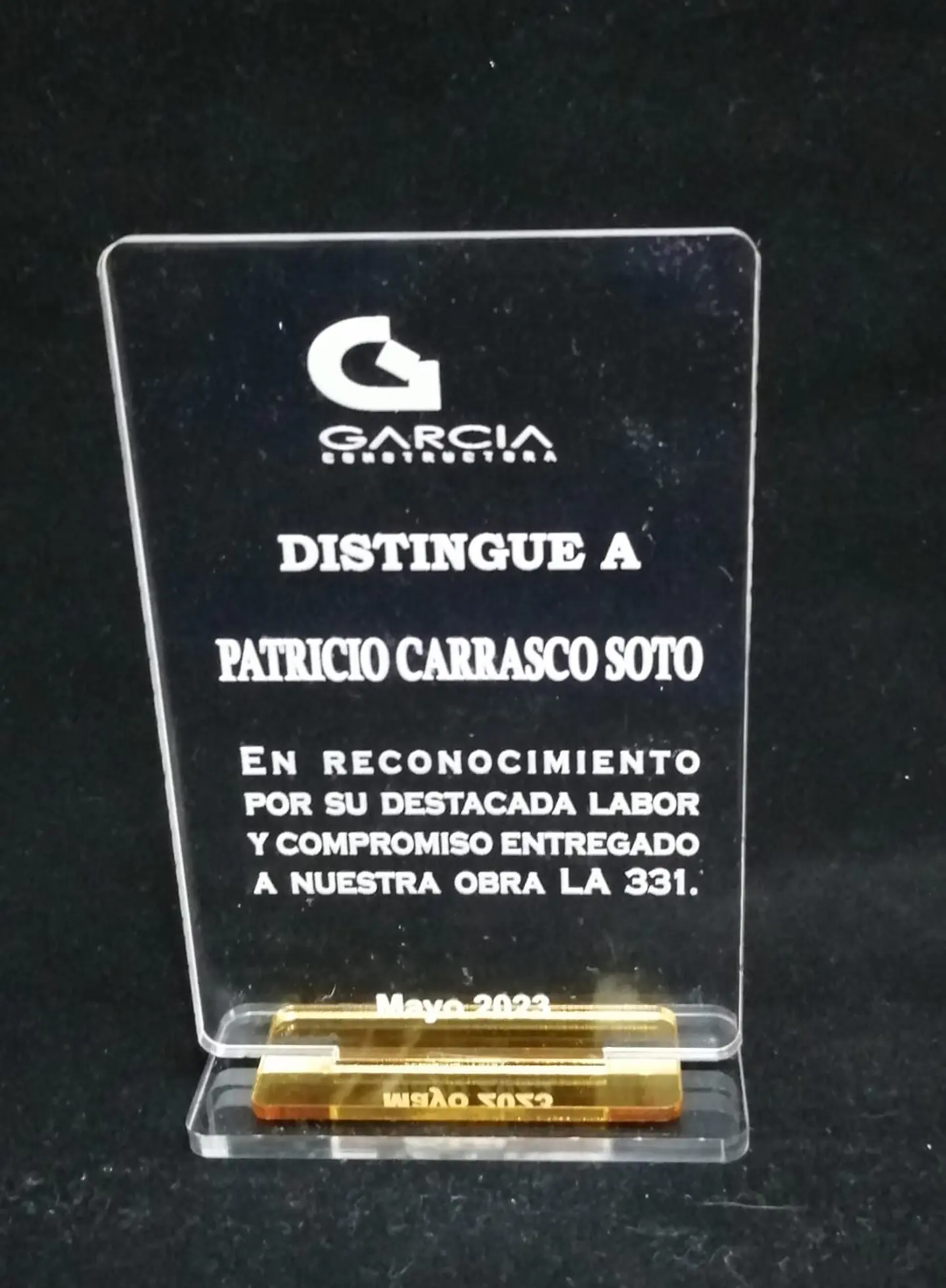 Galvano rectangular acrilico 2