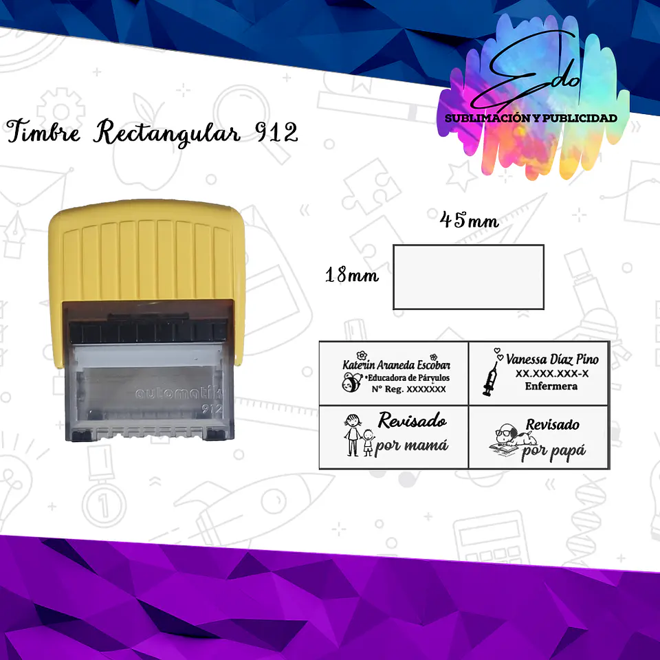 Timbre de escritorio rectangular 912 1
