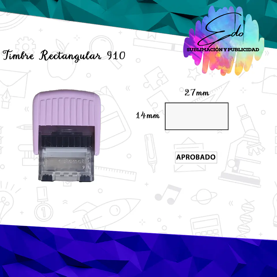 Timbre de escritorio rectangular 910 1