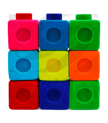 Set de 9 cubos conectores grandes 
