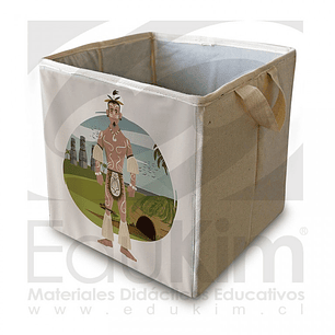 Caja plegable diseño Rapa Nui Hombre 30 cm