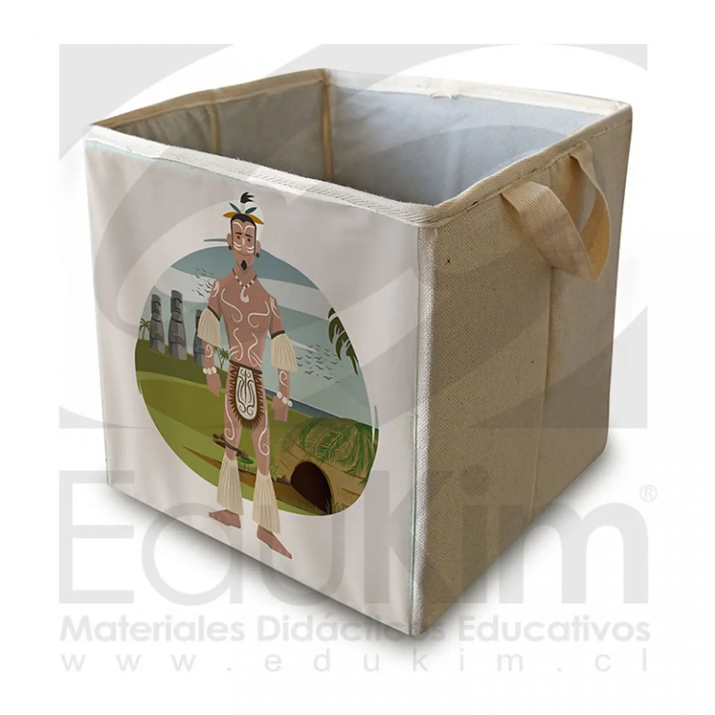 Caja plegable diseño Rapa Nui Hombre 30 cm 1