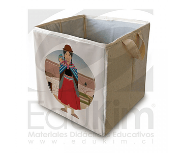 Caja plegable diseño Aymara Mujer 30 cm
