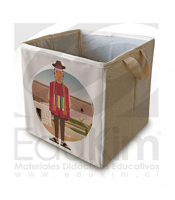 Caja plegable diseño Aymara Hombre 30 cm
