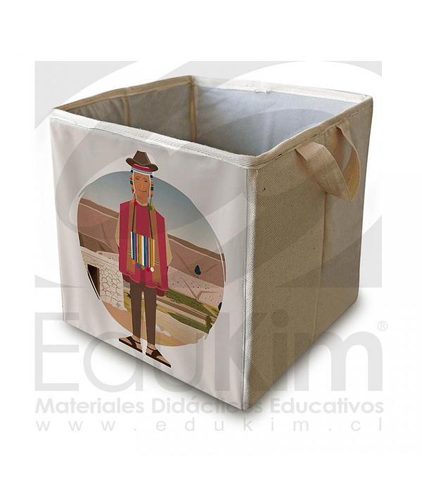 Caja plegable diseño Aymara Hombre 30 cm