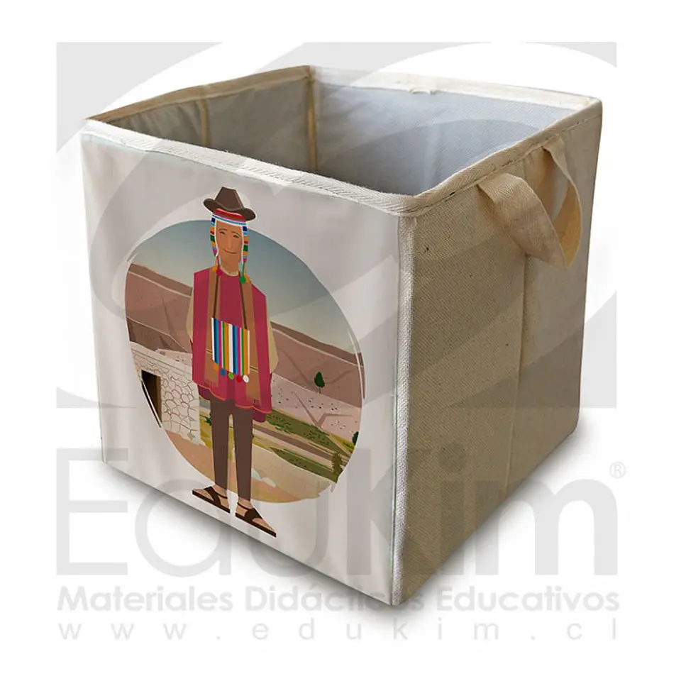 Caja plegable diseño Aymara Hombre 30 cm 1