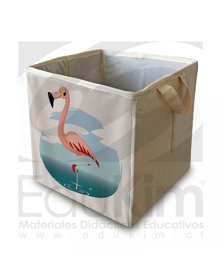 Caja plegable diseño flamenco 26 cm