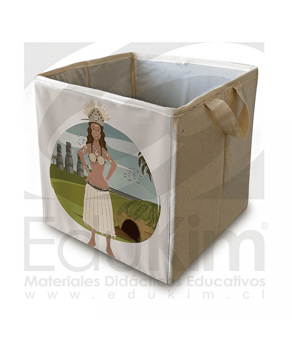 Caja plegable diseño Rapa Nui Mujer 30 cm
