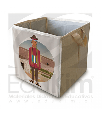 Caja plegable diseño Aymara Hombre 26 cm