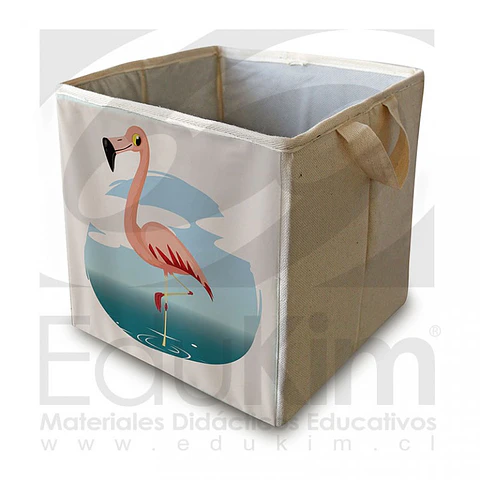 Caja plegable diseño flamenco 30 cm